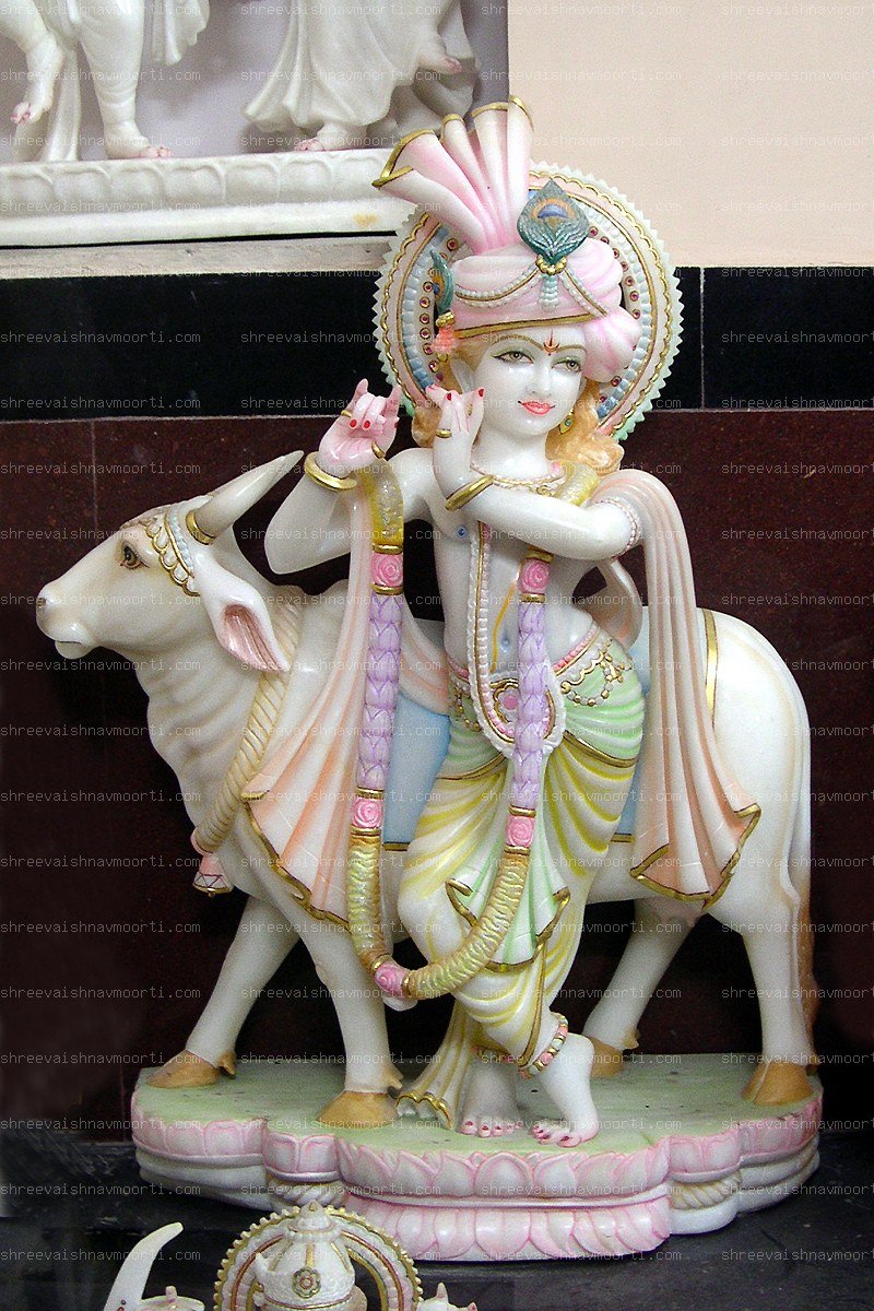 Gau Gopal Marble Moorti