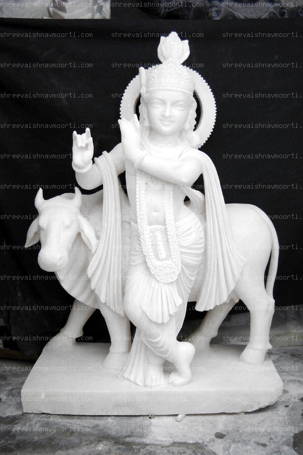 Gau Gopal Marble Moorti