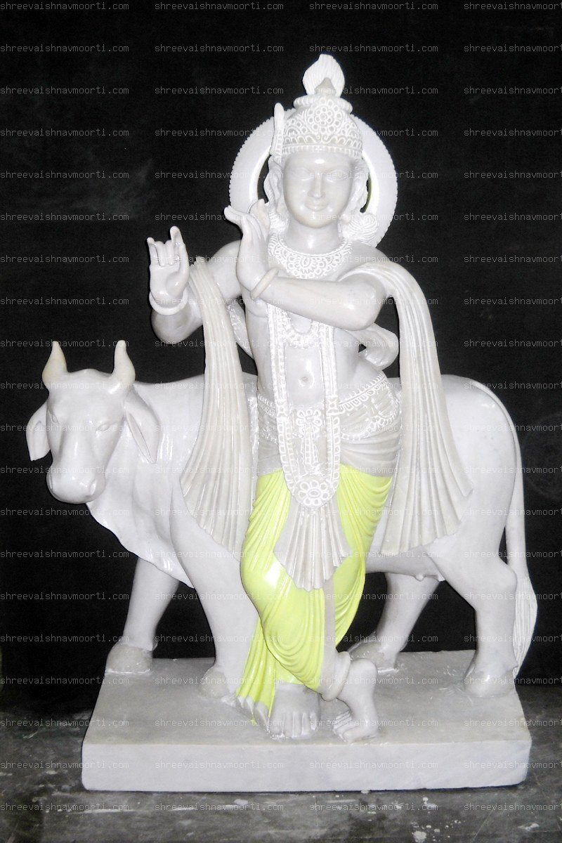 Gau Gopal Marble Moorti
