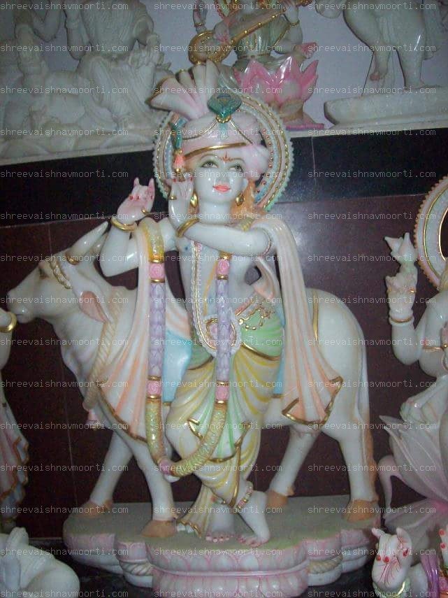 Gau Gopal Marble Moorti