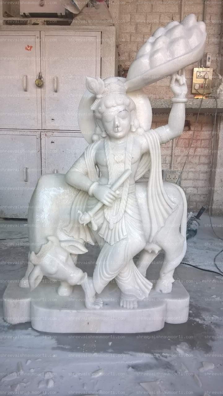 Gau Gopal Marble Moorti