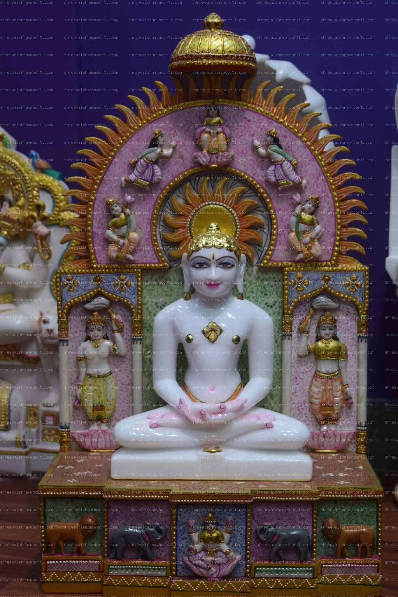Jain Buddha Marble Moorti