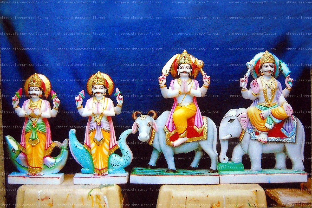 Nav Grah Marble Moorti