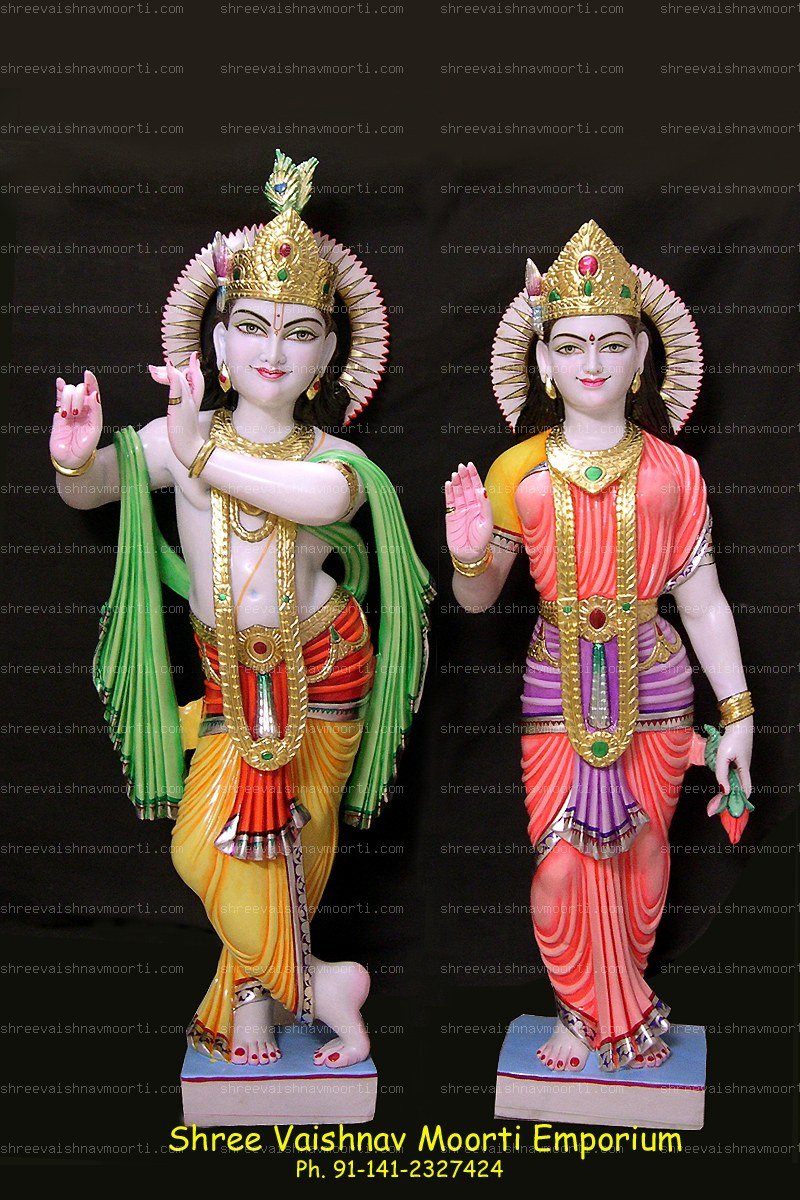 Radha Krishna Marble Moorti