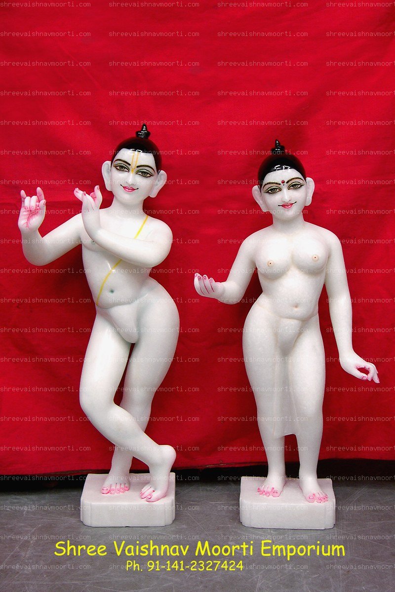 Radha Krishna Marble Moorti