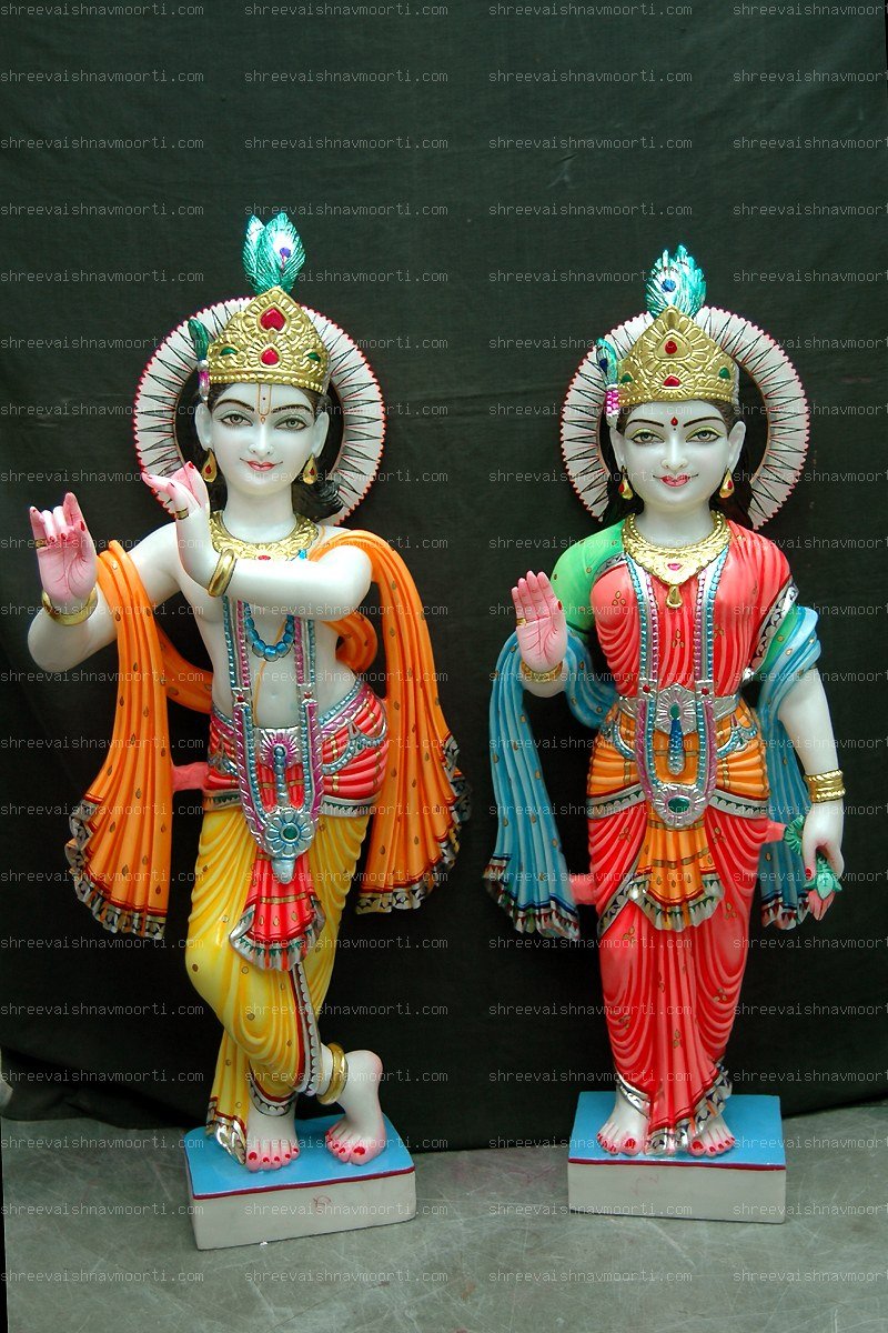 Radha Krishna Marble Moorti