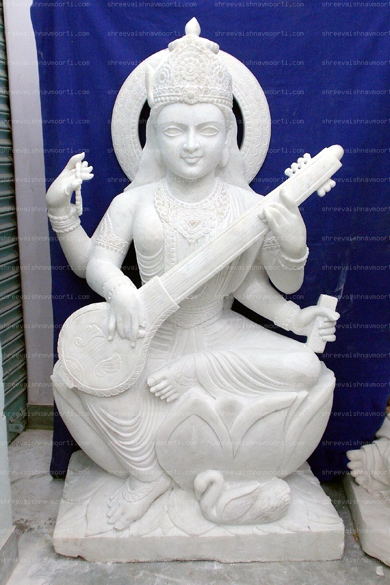 Saraswati Marble Moorti