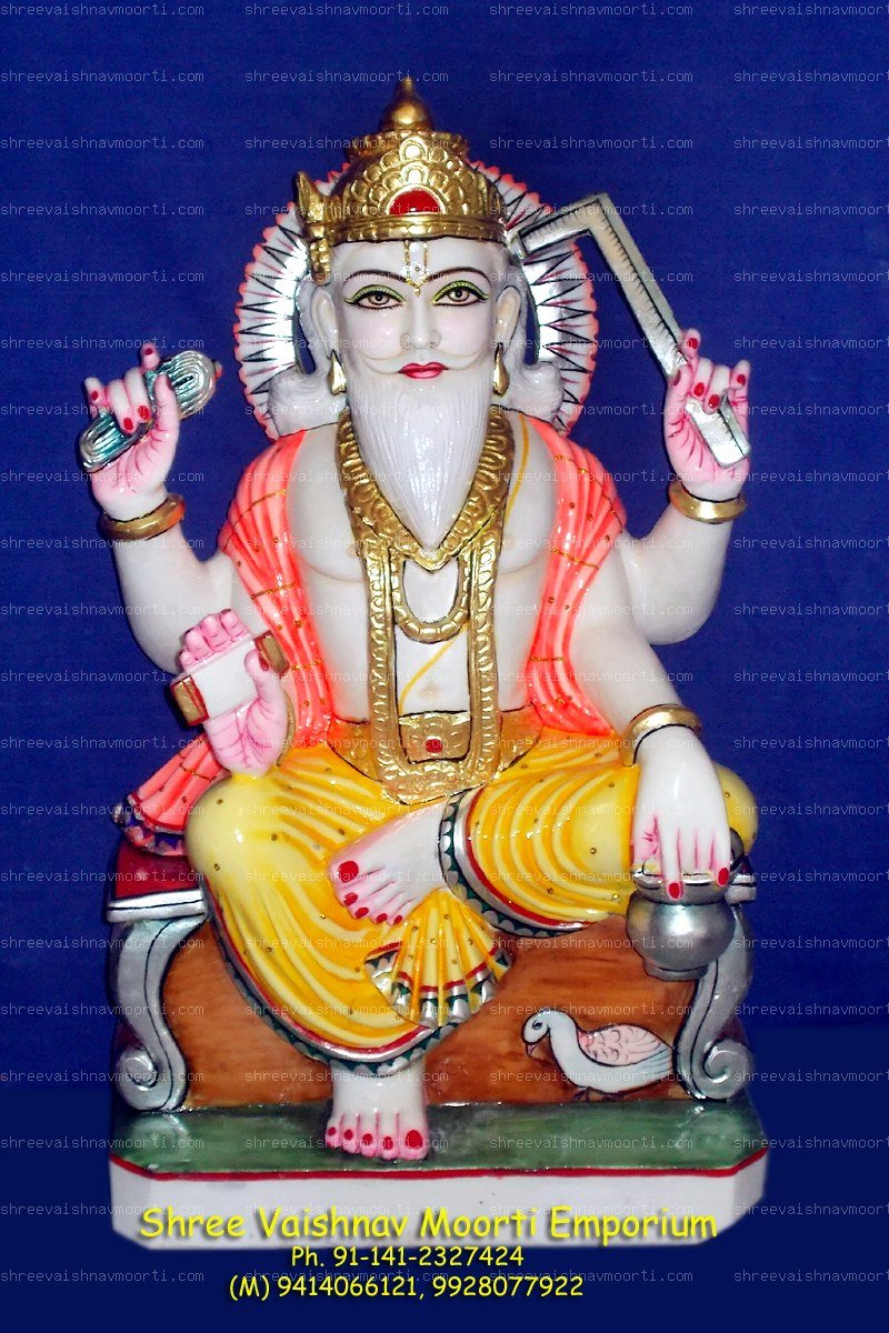 Vishvkarma Marble Moorti
