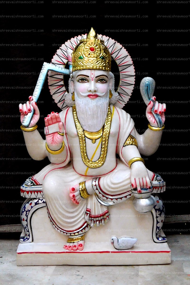 Vishvkarma Marble Moorti